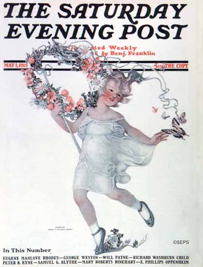 WomenArt Sarah Stilwell-Weber Cover Saturday Evening Post 1915_05_01 | 69 Women Cover Artists and 826 Covers 1902-1970
