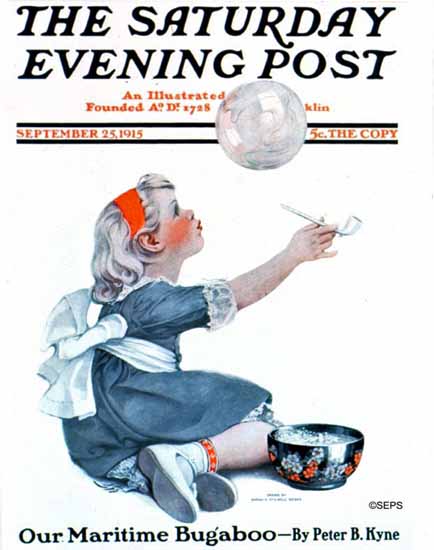 WomenArt Sarah Stilwell-Weber Cover Saturday Evening Post 1915_09_25 | 69 Women Cover Artists and 826 Covers 1902-1970