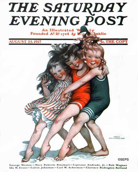 WomenArt Sarah Stilwell-Weber Cover Saturday Evening Post 1917_08_25 | 69 Women Cover Artists and 826 Covers 1902-1970