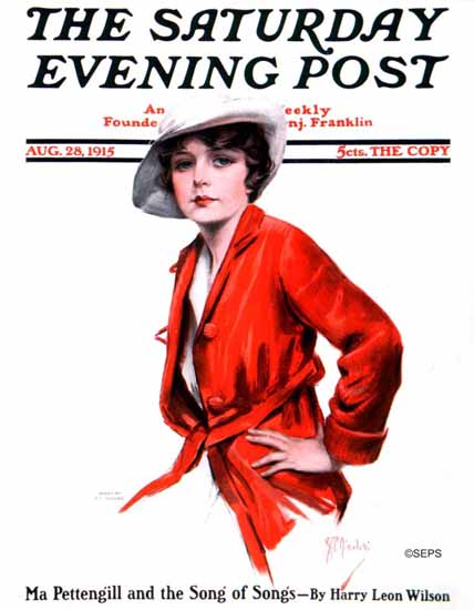 ZP Nikolaki Saturday Evening Post Cover Art 1915_08_28 | The Saturday Evening Post Graphic Art Covers 1892-1930